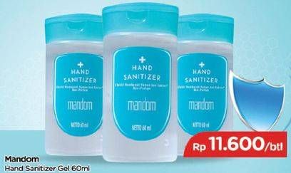Promo Harga MANDOM Hand Sanitizer Gel 60 ml - TIP TOP