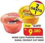 Promo Harga WONG COCO Pudding Mangga, Guava, Coconut per 3 pcs 120 gr - Superindo