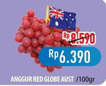 Promo Harga Anggur Red Globe Aust per 100 gr - Hypermart