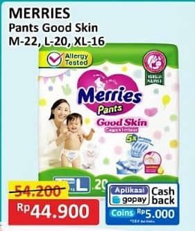 Promo Harga Merries Pants Good Skin M22, XL16, L20 16 pcs - Alfamart