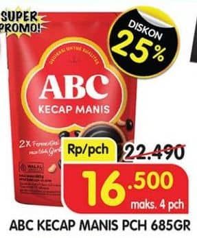 Promo Harga ABC Kecap Manis 685 ml - Superindo