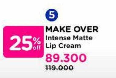 Promo Harga Make Over Intense Matte Lip Cream 6 gr - Watsons