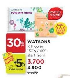 Promo Harga WATSONS X Flower Tissue  - Watsons