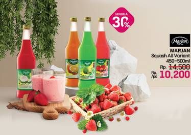 Promo Harga Marjan Syrup Squash All Variants 450 ml - LotteMart