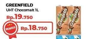 Promo Harga Greenfields UHT Choco Malt 1000 ml - Yogya