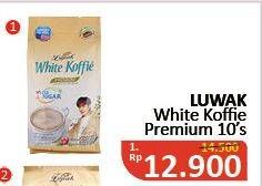 Promo Harga Luwak White Koffie Premium Less Sugar per 10 sachet - Alfamidi