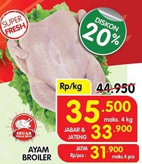 Promo Harga Ayam Broiler  - Superindo