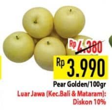 Promo Harga Pear Golden per 100 gr - Hypermart