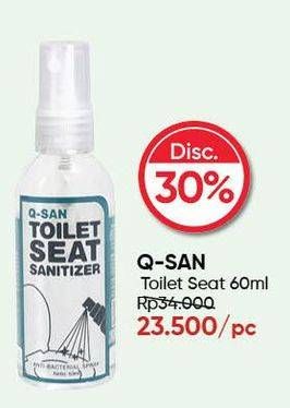 Promo Harga Q-SAN Toilet Seat Sanitizer 60 ml - Guardian