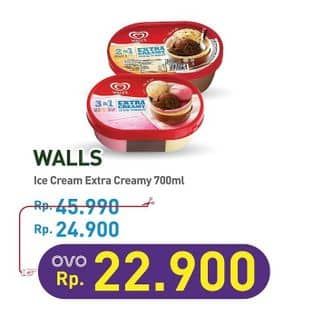 Promo Harga Walls Ice Cream 700 ml - Hypermart