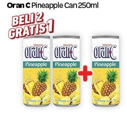 Promo Harga ORAN C Minuman Vitamin C Pineapple 250 ml - Carrefour