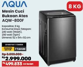 Promo Harga Aqua Mesin Cuci AQW-800F  - COURTS