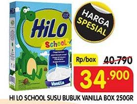 Promo Harga HILO School Susu Bubuk Vanilla 250 gr - Superindo
