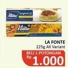 Promo Harga La Fonte Spaghetti All Variants 225 gr - Alfamidi