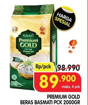 Promo Harga Kokoku Premium Gold Basmati Rice 2000 gr - Superindo