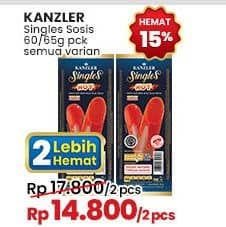 Promo Harga Kanzler Sosis Single All Variants 60 gr - Indomaret