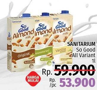Promo Harga SANITARIUM So Good Almond Milk All Variants 1 ltr - LotteMart