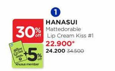 Promo Harga Hanasui Matte Lip Cream Boba 01 4 gr - Watsons