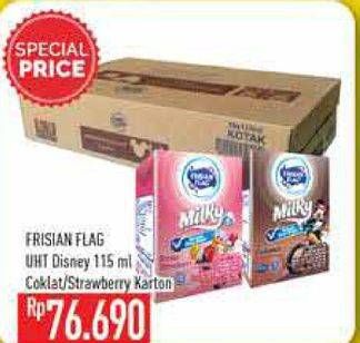 Promo Harga FRISIAN FLAG Susu UHT Milky Chocolate, Strawberry 115 ml - Hypermart