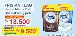 Promo Harga FRISIAN FLAG Susu Kental Manis Putih, Cokelat 560 gr - Indomaret