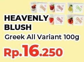 Promo Harga HEAVENLY BLUSH Greek Yogurt Cup All Variants 100 gr - Yogya