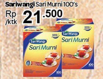 Promo Harga Sariwangi Teh Sari Murni 100 pcs - Carrefour