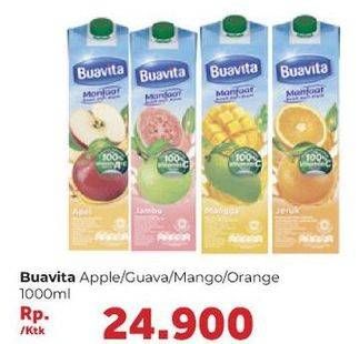 Promo Harga BUAVITA Fresh Juice Apple, Mango, Guava, Orange 1000 ml - Carrefour