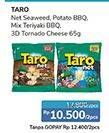 Promo Harga TARO Net Seaweed, Potato Barbeque, Teriyaki Barbeque, 3D Tornado Cheese per 2 pcs 65 gr - Alfamidi