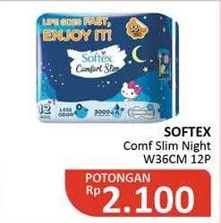 Promo Harga Softex Comfort Slim 36cm 13 pcs - Alfamidi