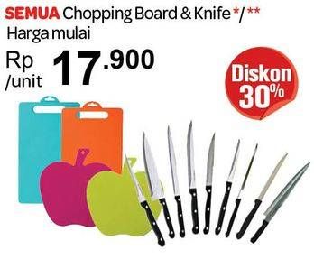 Promo Harga Chopping Board & Knife  - Carrefour