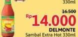 Promo Harga Del Monte Sauce Extra Hot Chilli 330 ml - Alfamidi