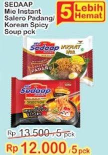 Promo Harga SEDAAP Mie Salero Padang/Korean Spicy Soup  - Indomaret