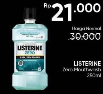 Promo Harga Listerine Mouthwash Antiseptic Zero 250 ml - Guardian