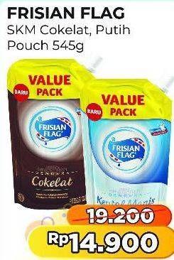 Promo Harga Frisian Flag Susu Kental Manis Cokelat, Putih 545 gr - Alfamart