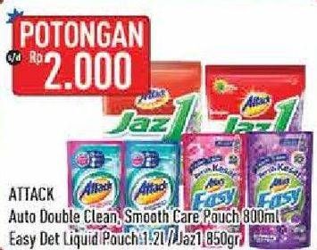 Promo Harga ATTACK Easy Detergent Liquid/Jaz1 Detergent Powder  - Hypermart