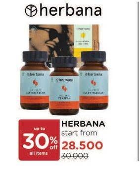 Promo Harga HERBANA Supplement  - Watsons