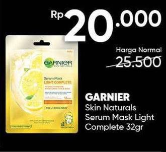 Promo Harga GARNIER Serum Mask Light Complete - Lemon 32 gr - Guardian