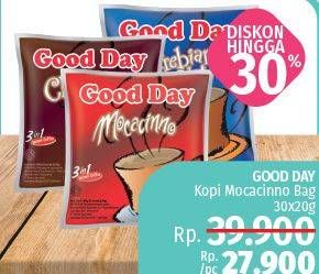 Promo Harga Good Day Instant Coffee 3 in 1 Mocacinno per 30 sachet 20 gr - LotteMart