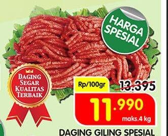 Promo Harga Daging Giling Sapi Spesial per 100 gr - Superindo