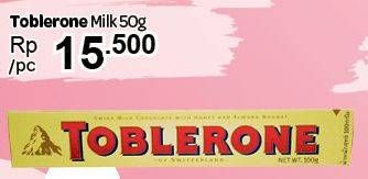 Promo Harga TOBLERONE Chocolate Milk 50 gr - Carrefour