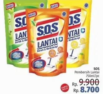 Promo Harga SOS Pembersih Lantai All Variants 750 ml - LotteMart