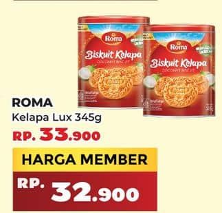 Promo Harga Roma Biskuit Kelapa 345 gr - Yogya