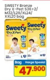 Promo Harga Sweety Bronze Pants Dry X-Pert S36+2, M32, L28, XL24, XXL20 20 pcs - Indomaret
