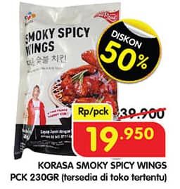 Promo Harga Korasa Chicken Smoky Spicy Wings 460 gr - Superindo