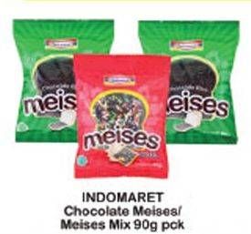 Promo Harga INDOMARET Meises Chocolate, Mix 90 gr - Indomaret