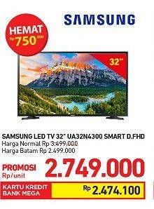 Promo Harga SAMSUNG UA32N4300 Smart LED TV 32"  - Carrefour