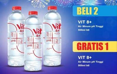 Promo Harga VIT 8+ Air Minum pH Tinggi 500 ml - Indomaret