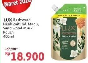 Promo Harga LUX Botanicals Body Wash Hijab Series Zaitun Madu, Sandalwood Musk 400 ml - Alfamidi