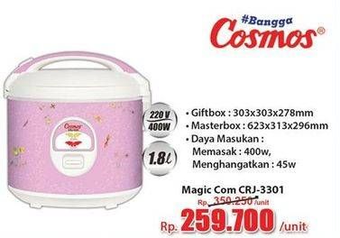 Promo Harga COSMOS CRJ 3301 | Rice Cooker  - Hari Hari