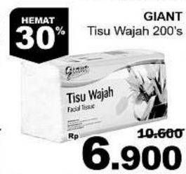 Promo Harga GIANT Tisu Wajah 200 pcs - Giant